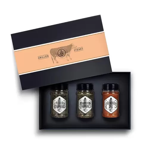 Geschenkdoos Steaks Grillen BBQ-Rub